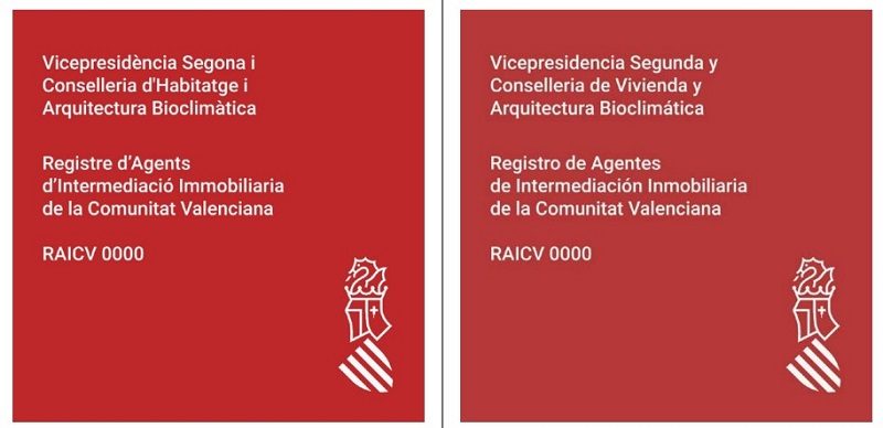 Inscripción de agentes inmobiliarios en la comunidad valenciana